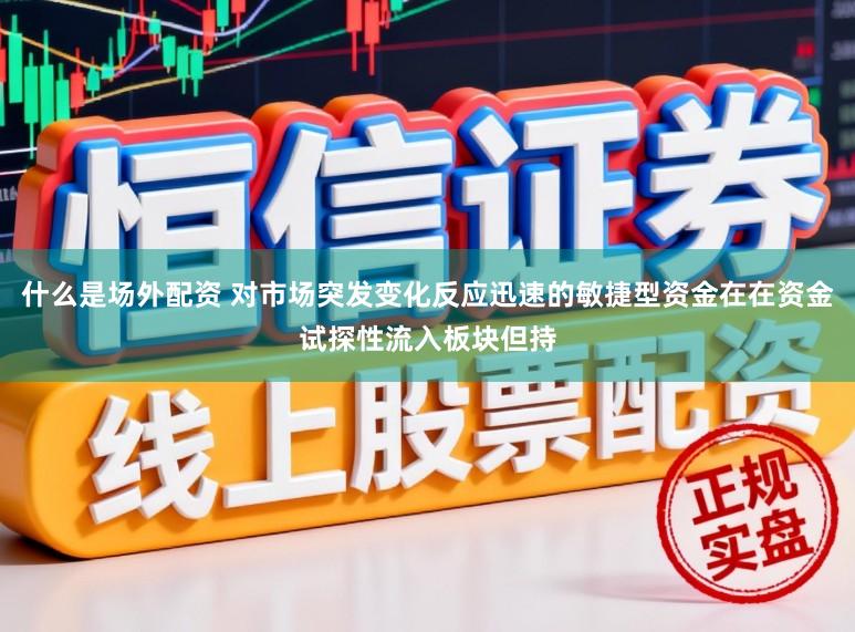 什么是场外配资 对市场突发变化反应迅速的敏捷型资金在在资金试探性流入板块但持
