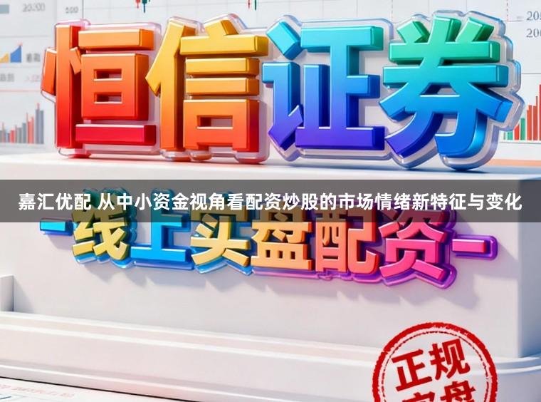 嘉汇优配 从中小资金视角看配资炒股的市场情绪新特征与变化